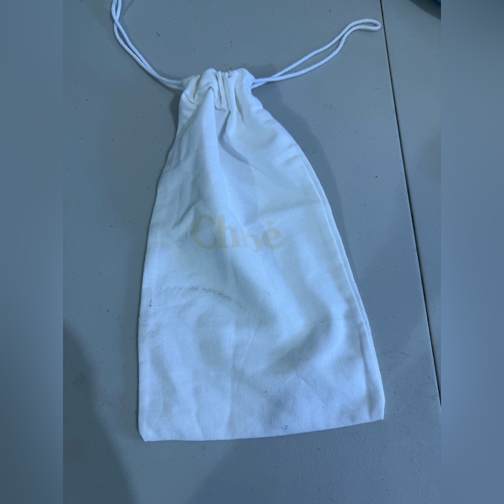 Chloé White Drawstring Dust Bag with Logo